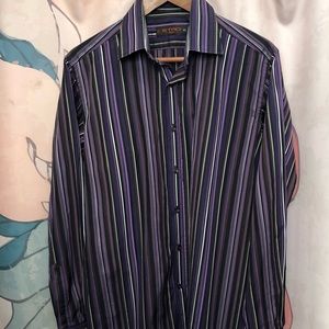 Etro Purple Button Down Shirt 40/M/15.75” Preowned